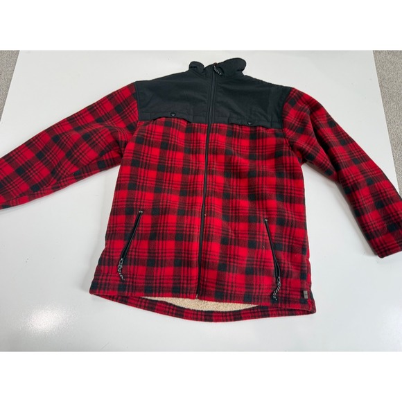 Northwest Territory Other - Northwest Territory Mens Red Black Plaid Sherpa Lined Fleece Jacket Size M